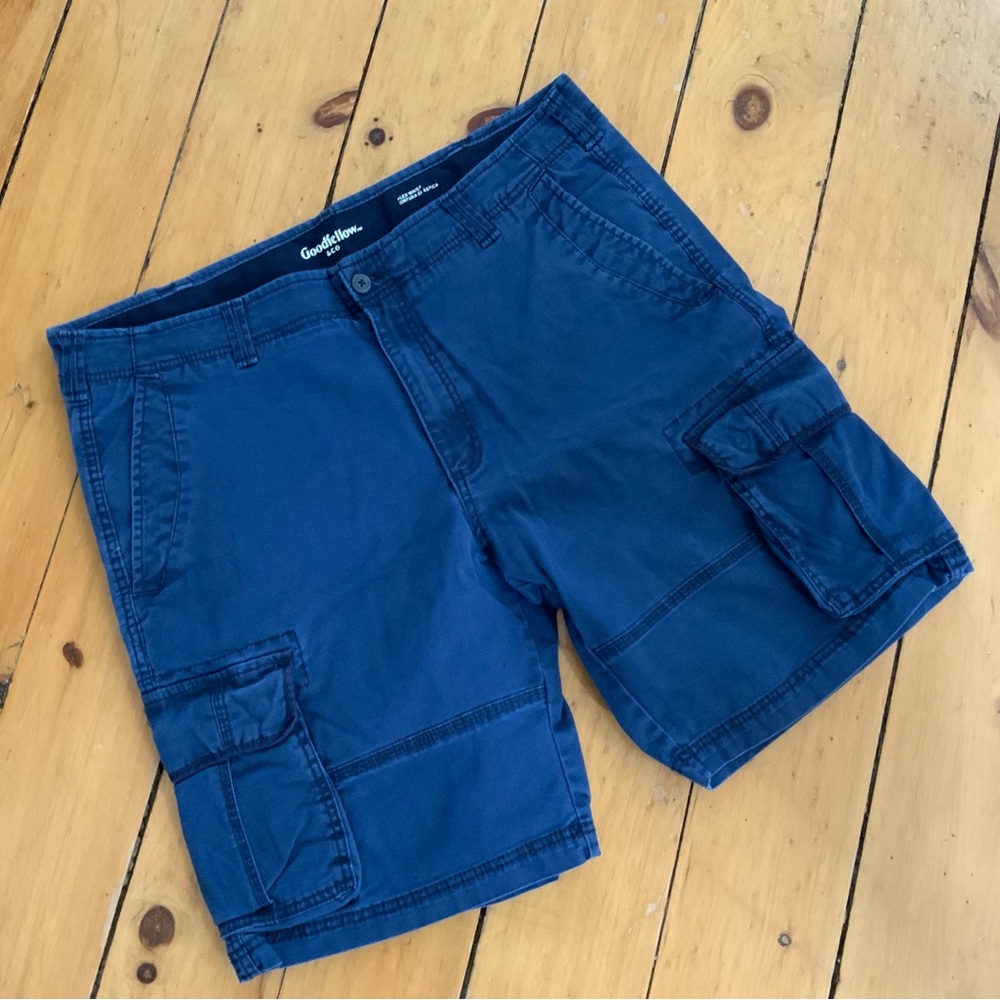 Blue Cargo Mens Shorts
